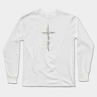 Cross With Little Flowers Long Sleeve T-Shirt